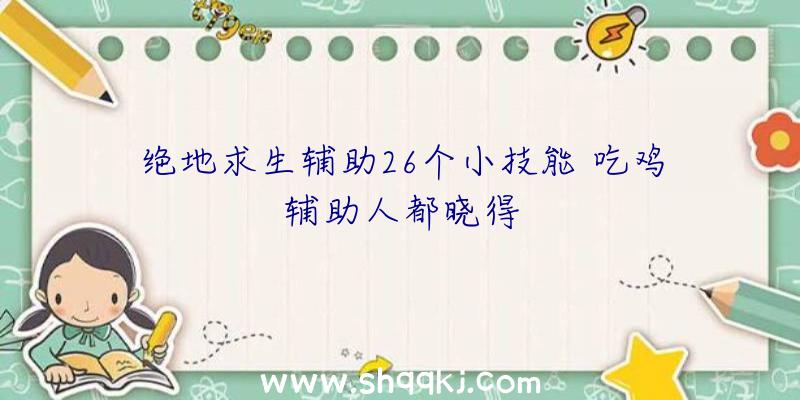 绝地求生辅助26个小技能